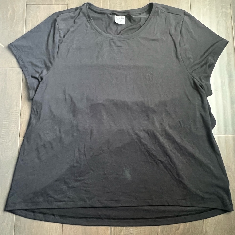Athleta Black Open Back Tee